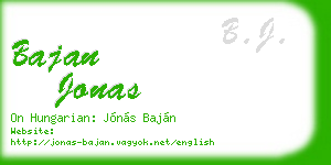 bajan jonas business card